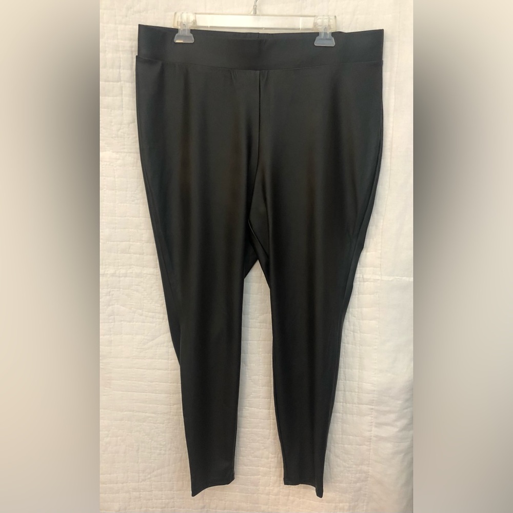 Torrid faux leather black leggings size 2